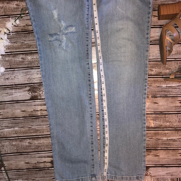 🌴WET SEAL•Sz15/33L•SKINNY•LIGHT WASH•DISTRESSED - Picture 5 of 8